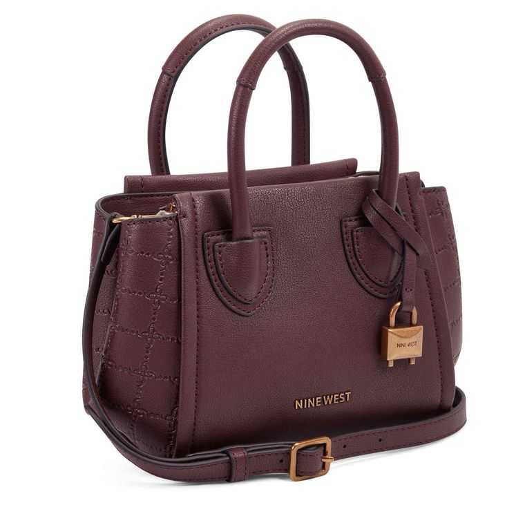 Nine West Camden Mini Satchel Burdeos | 3287-KLNFX