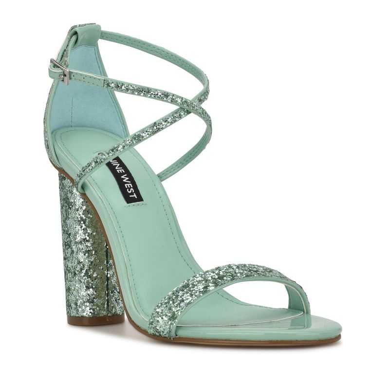 Nine West Celebra Sandals Turquesa Claro | 3846-MPJLW