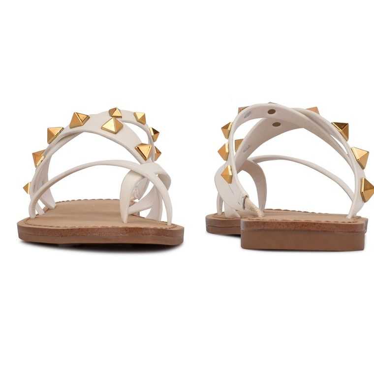 Nine West Cerri Chanclas Sandals Blancas | 4061-SQDPX