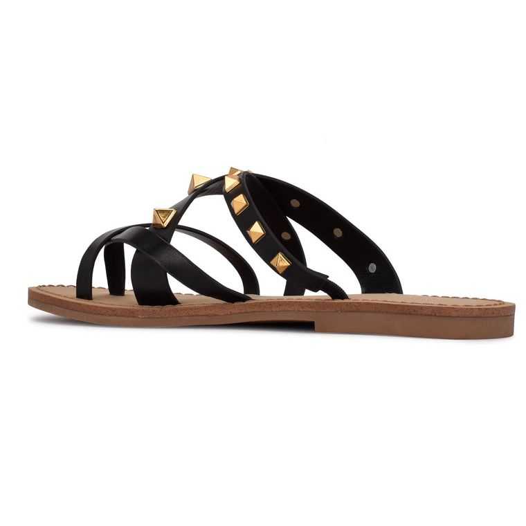 Nine West Cerri Chanclas Sandals Negras | 5746-UJWCZ