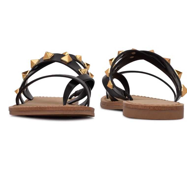 Nine West Cerri Chanclas Sandals Negras | 5746-UJWCZ