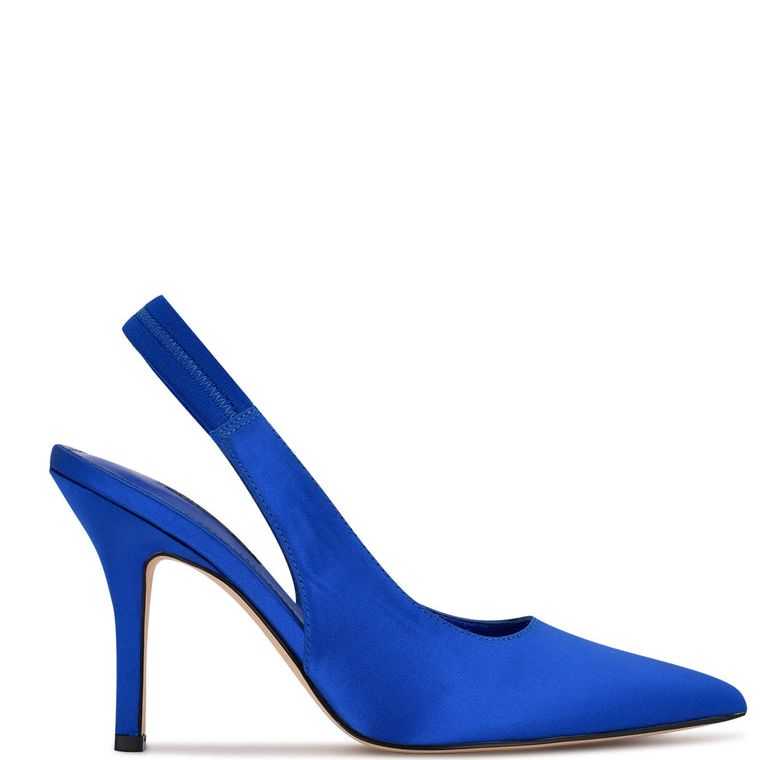 Nine West Ciser Destalonadas Pumps Azules | 3841-ZNHUJ