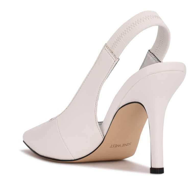 Nine West Ciser Destalonadas Pumps Blancas | 3852-JQDMK