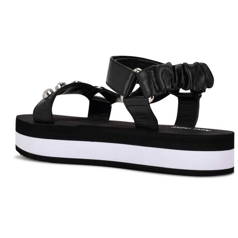 Nine West Cutie Plataforma Negras | 5180-OYJWH