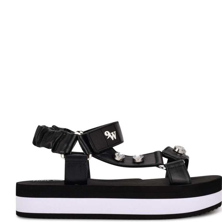 Nine West Cutie Plataforma Negras | 5180-OYJWH