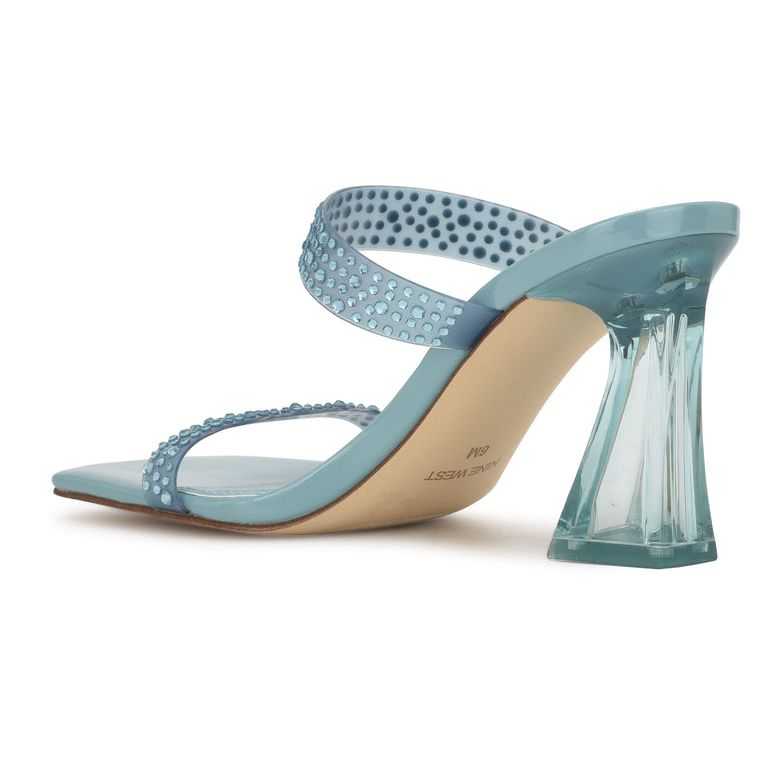 Nine West Darla Chanclas Sandals Azules | 1408-ODVUW