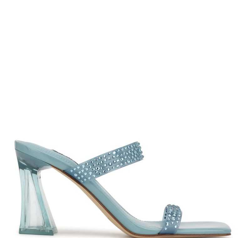 Nine West Darla Chanclas Sandals Azules | 1408-ODVUW