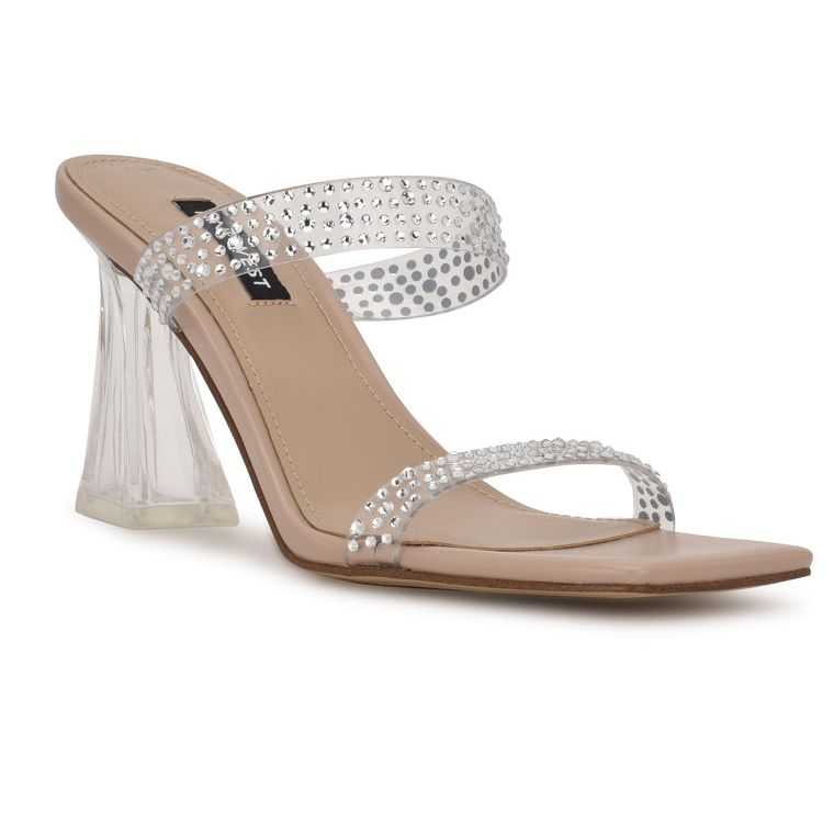 Nine West Darla Chanclas Sandals Beige | 2938-MSBUZ