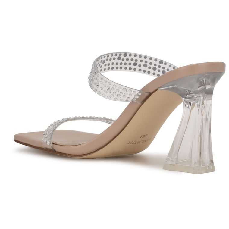 Nine West Darla Chanclas Sandals Beige | 2938-MSBUZ