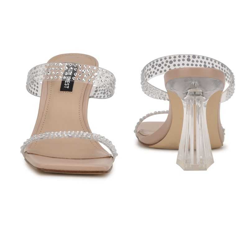 Nine West Darla Chanclas Sandals Beige | 2938-MSBUZ