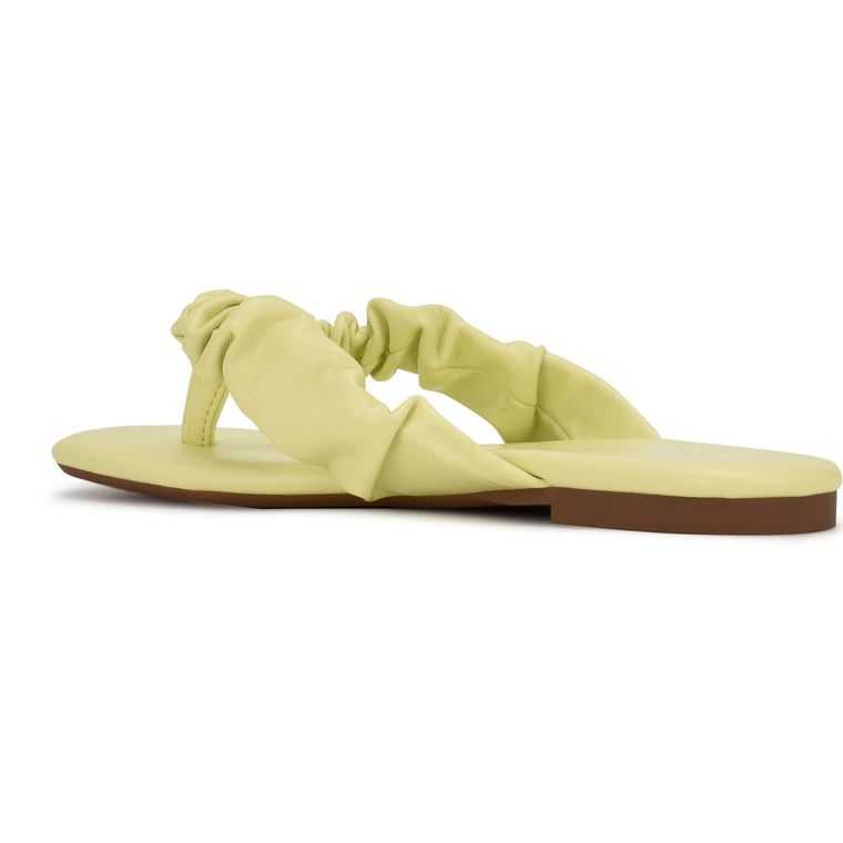 Nine West Daxx Chanclas Sandals Amarillo Verde Claro | 3796-NHUGO