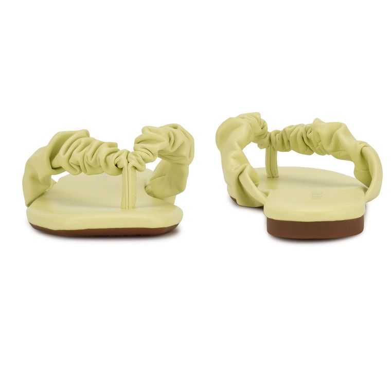 Nine West Daxx Chanclas Sandals Amarillo Verde Claro | 3796-NHUGO