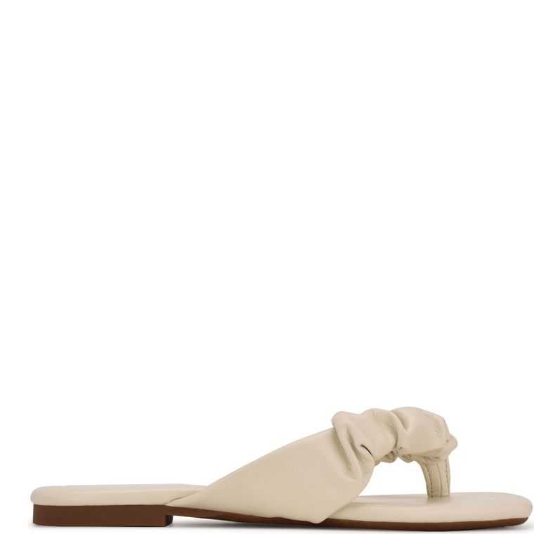 Nine West Daxx Chanclas Sandals Creme | 7210-RIPOY