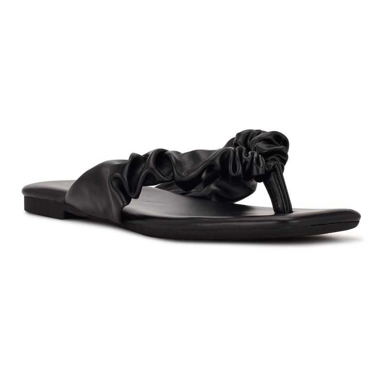 Nine West Daxx Chanclas Sandals Negras | 0387-JXFNT