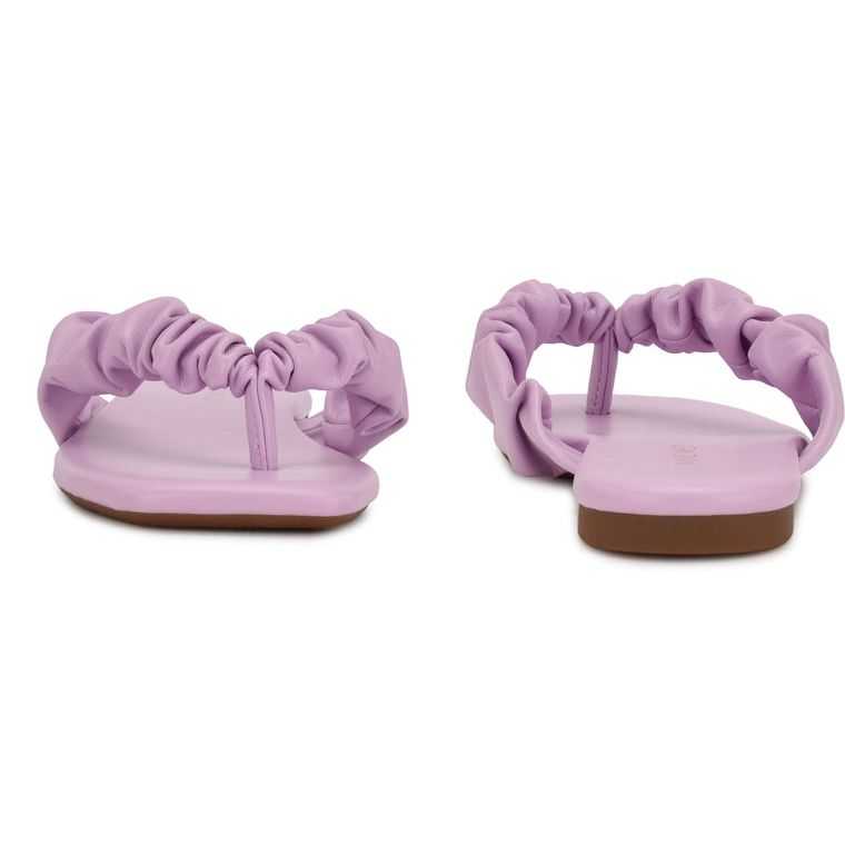 Nine West Daxx Planos Chanclas Moradas | 0214-QWZDT