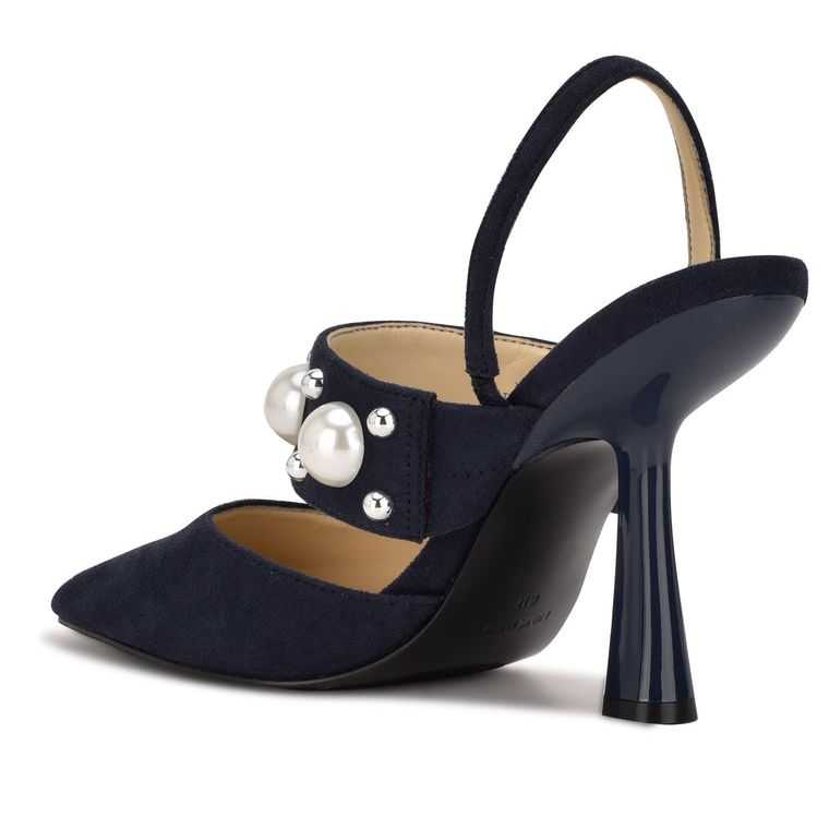 Nine West Debut Vestido Destalonadas Pumps Azul Marino | 0132-SBYOG