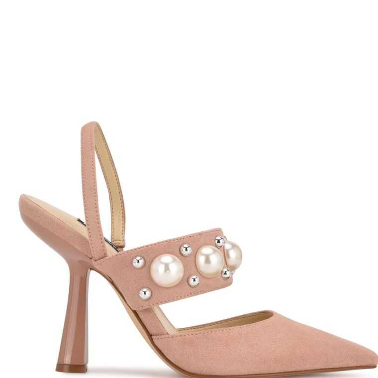 Nine West Debut Vestido Destalonadas Pumps Rosas | 0598-RAQIG