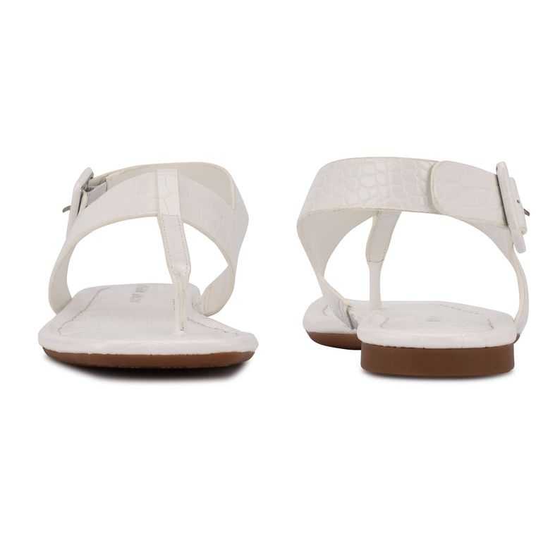 Nine West Define Planos Tanga Blancas | 5982-LRVMF