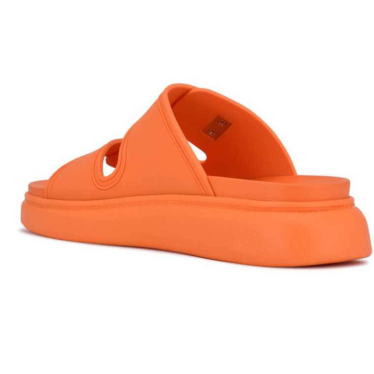 Nine West Dew Chanclas Naranjas | 1057-TRMQY