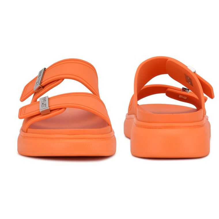 Nine West Dew Chanclas Naranjas | 1057-TRMQY