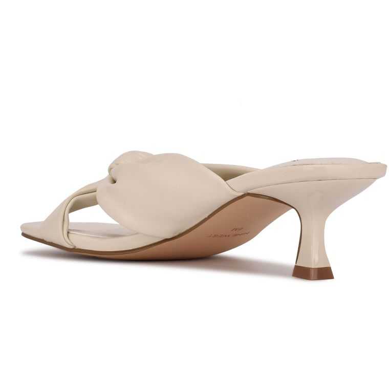 Nine West Dipa Tacón Chanclas Creme | 5791-BVSPQ