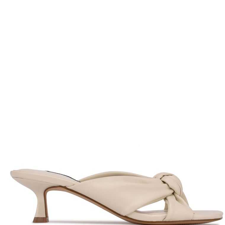 Nine West Dipa Tacón Chanclas Sandals Creme | 6280-UNVJW