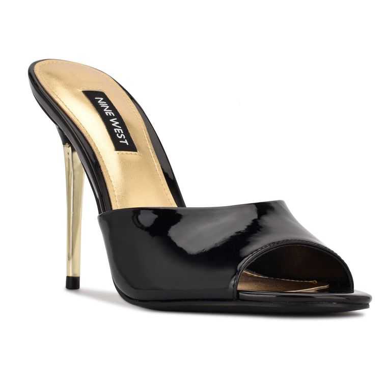 Nine West Divas Chanclas Sandals Negras | 0124-MEZUG