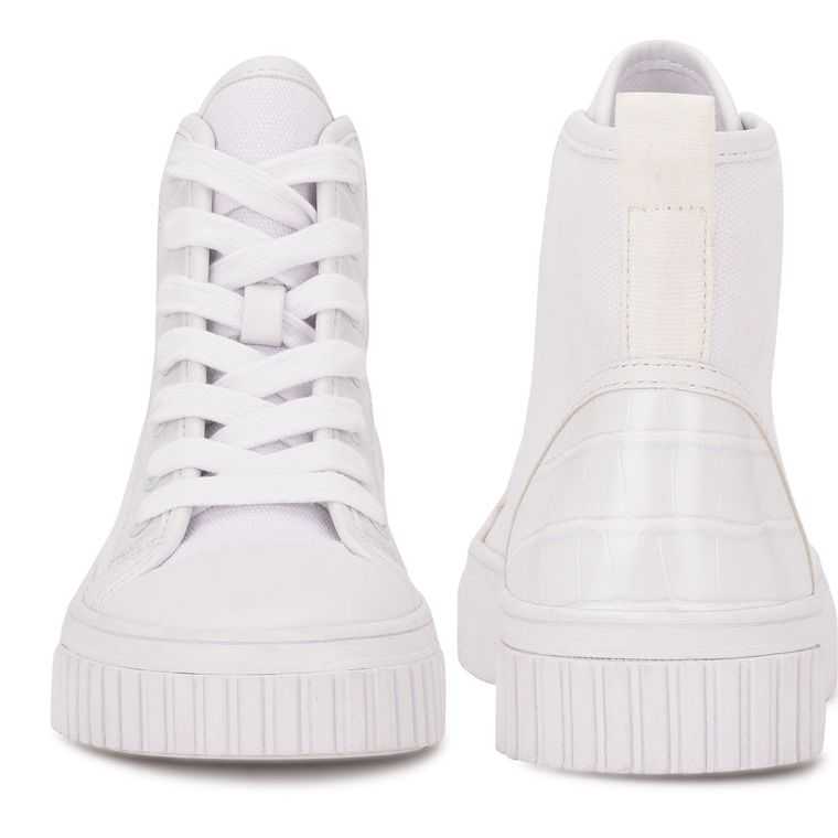 Nine West Dyiane High Top Blancas | 5712-YWUKX