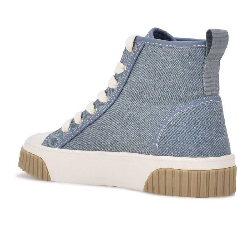 Nine West Dyiane High Top Sneakers Azules | 1875-PXIKM