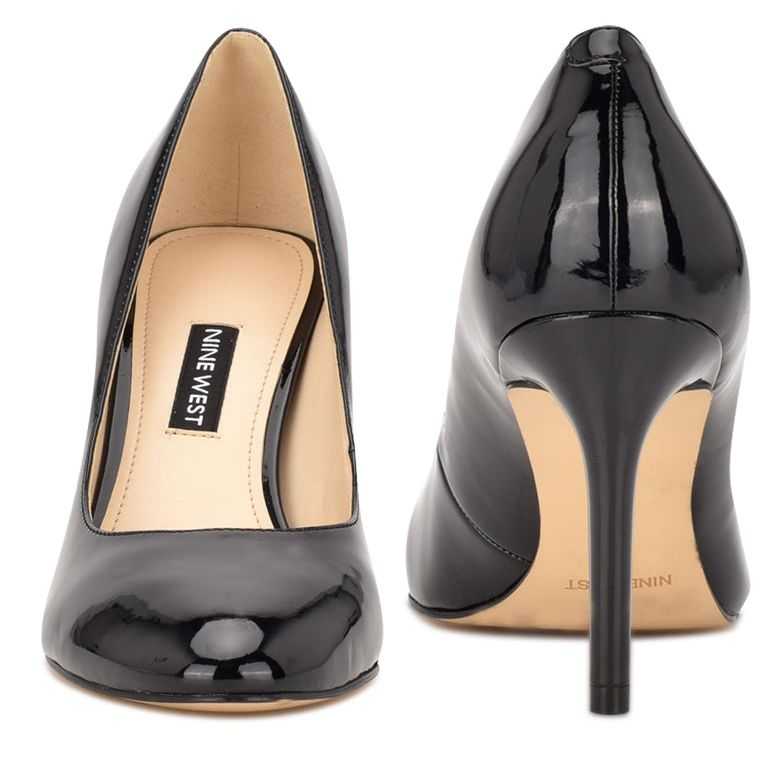 Nine West Dylan Round Puntera Pumps Negras | 1405-YKBQO