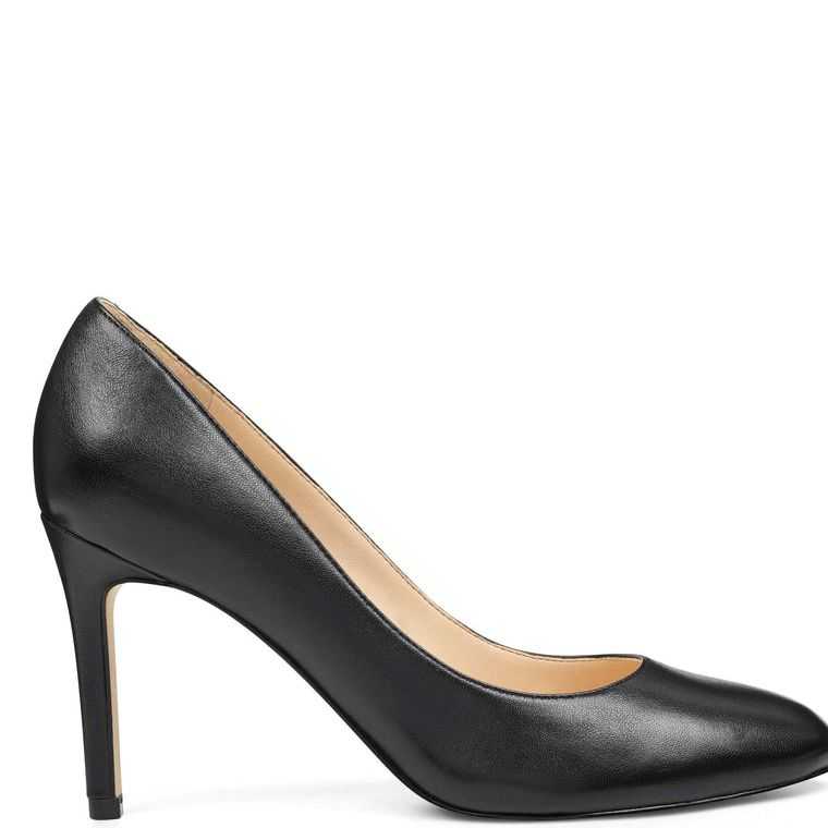 Nine West Dylan Round Puntera Pumps Negras | 2538-EOQPT