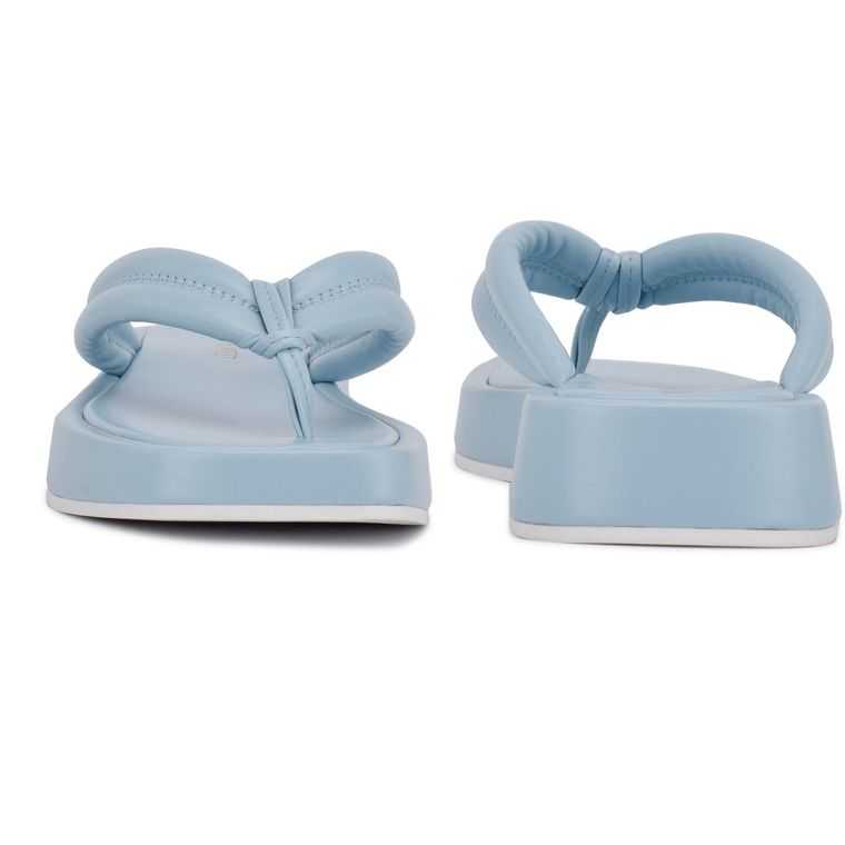 Nine West Efee Tanga Sandals Azules Claro | 5103-WEMIV