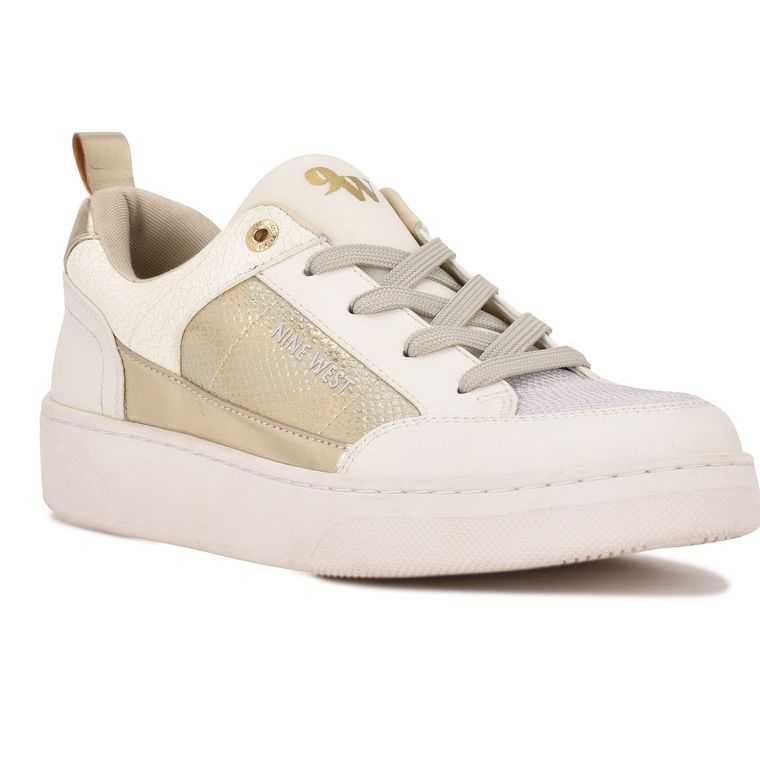 Nine West Elevate Sneakers Creme | 0284-AHNJX