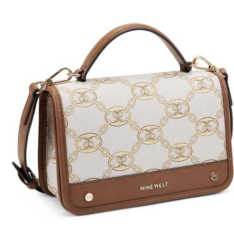 Nine West Emery Crossbody Flap Doradas Marrones | 6385-OBQHN