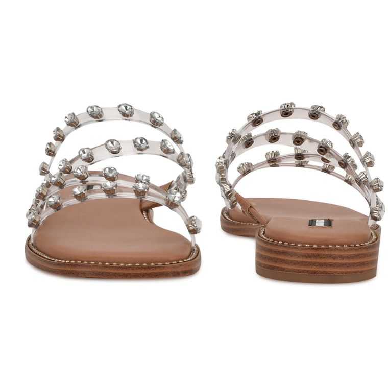 Nine West Evan Chanclas Sandals Beige | 1254-HENVZ