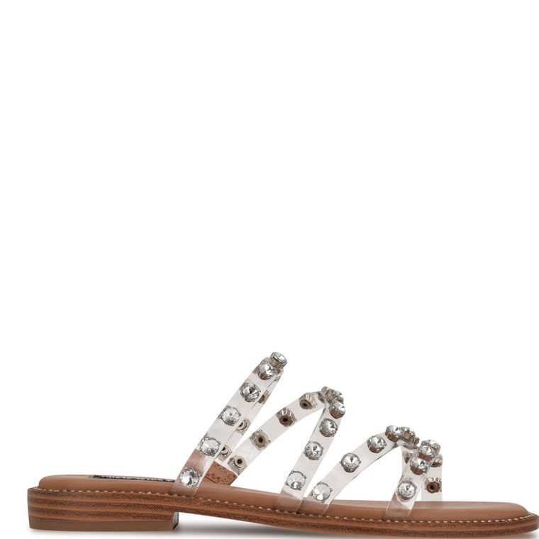 Nine West Evan Chanclas Sandals Beige | 1254-HENVZ