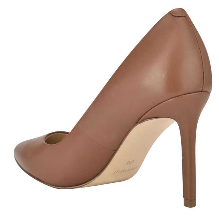 Nine West Ezra Pointy Puntera Pumps Marrones Claro | 5983-USTKG