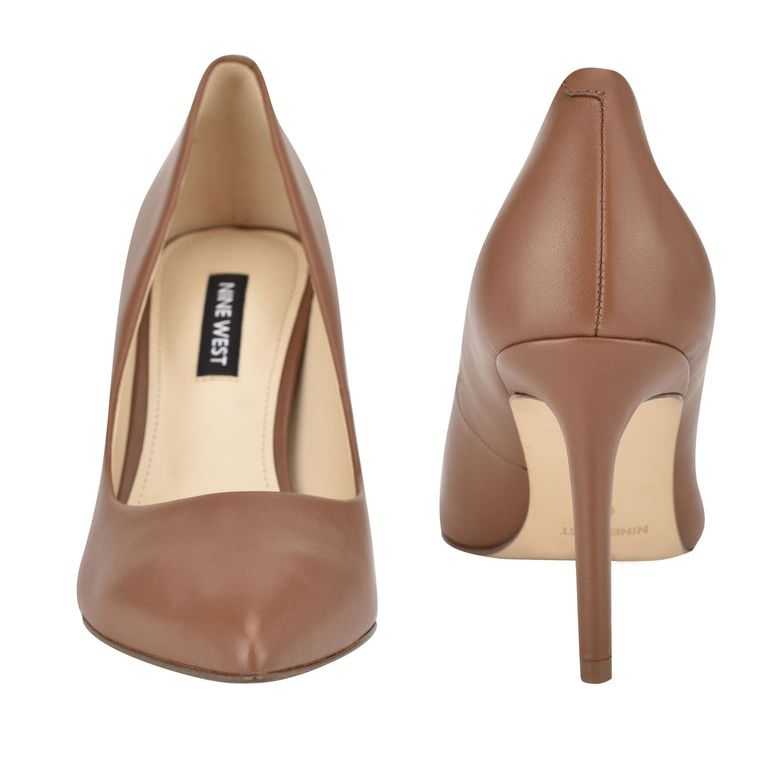 Nine West Ezra Pointy Puntera Pumps Marrones Claro | 5983-USTKG