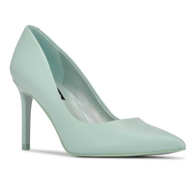 Nine West Ezra Pointy Puntera Pumps Verde Menta | 1762-ZYJXL