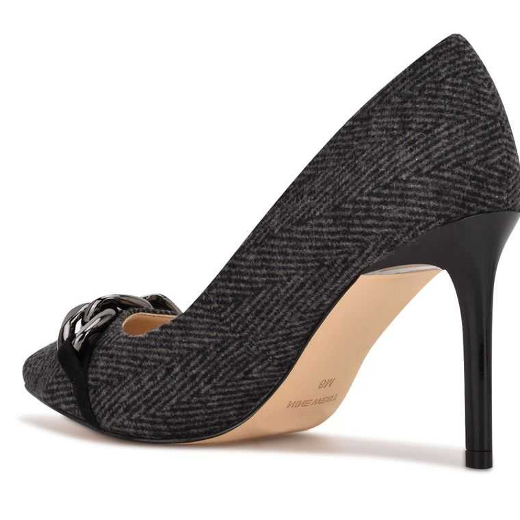 Nine West Ezzie Pointy Puntera Pumps Gris | 4721-BJARF