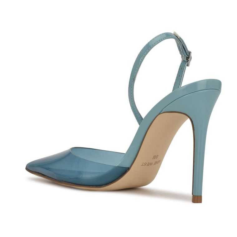 Nine West Fayes Pointy Puntera Slingbacks Azules | 2856-YDFKR