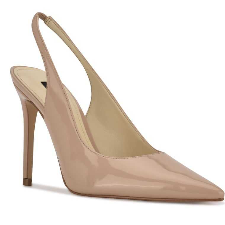 Nine West Feather Pointy Puntera Destalonadas Pumps Beige | 0873-WRYZA