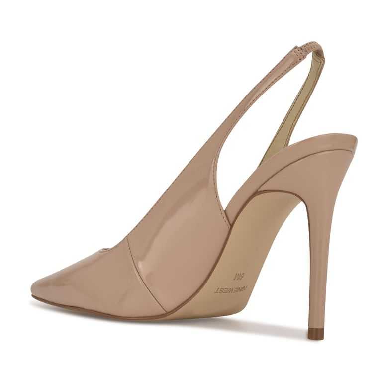 Nine West Feather Pointy Puntera Destalonadas Pumps Beige | 0873-WRYZA