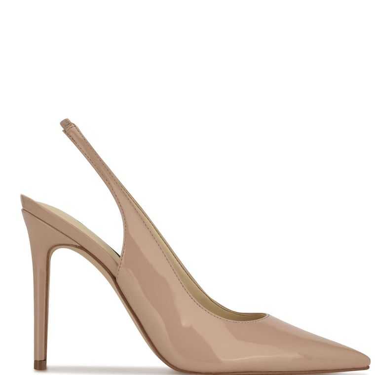 Nine West Feather Pointy Puntera Destalonadas Pumps Beige | 0873-WRYZA