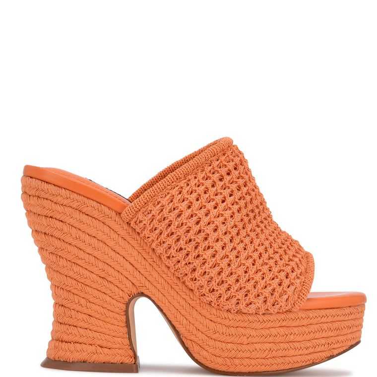 Nine West Fefee Plataforma Chanclas Sandals Naranjas | 5132-XSWLA