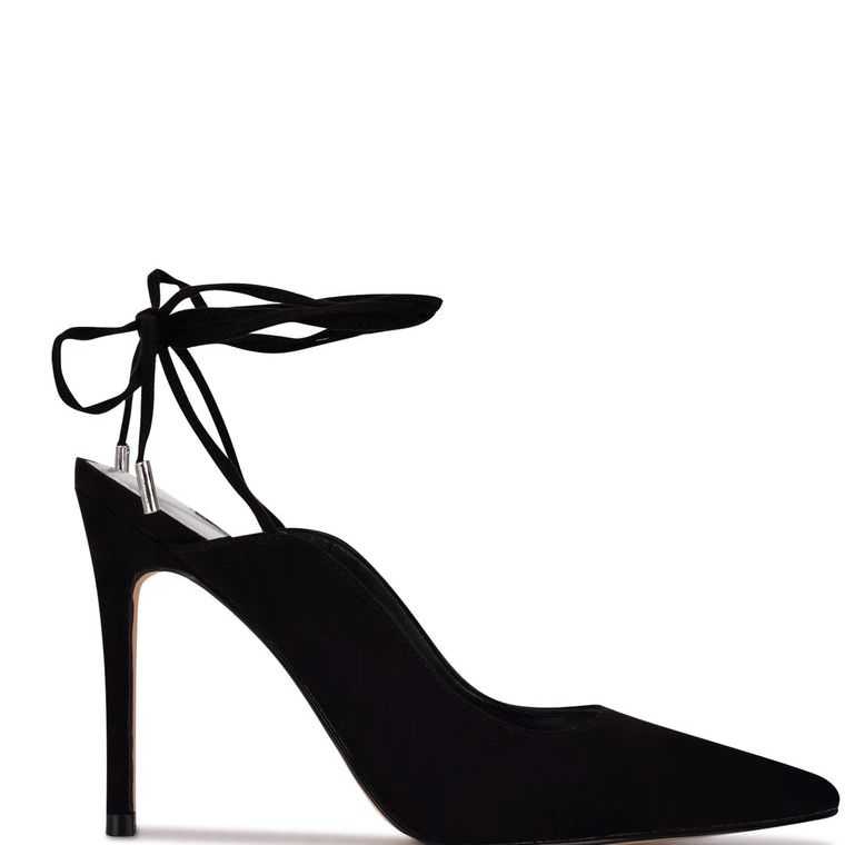 Nine West Feya Ankle Wrap Vestido Pumps Negras | 5014-HTDVF