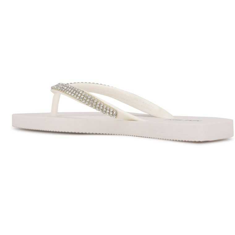 Nine West Flips Tanga Blancas | 2941-OQXFH