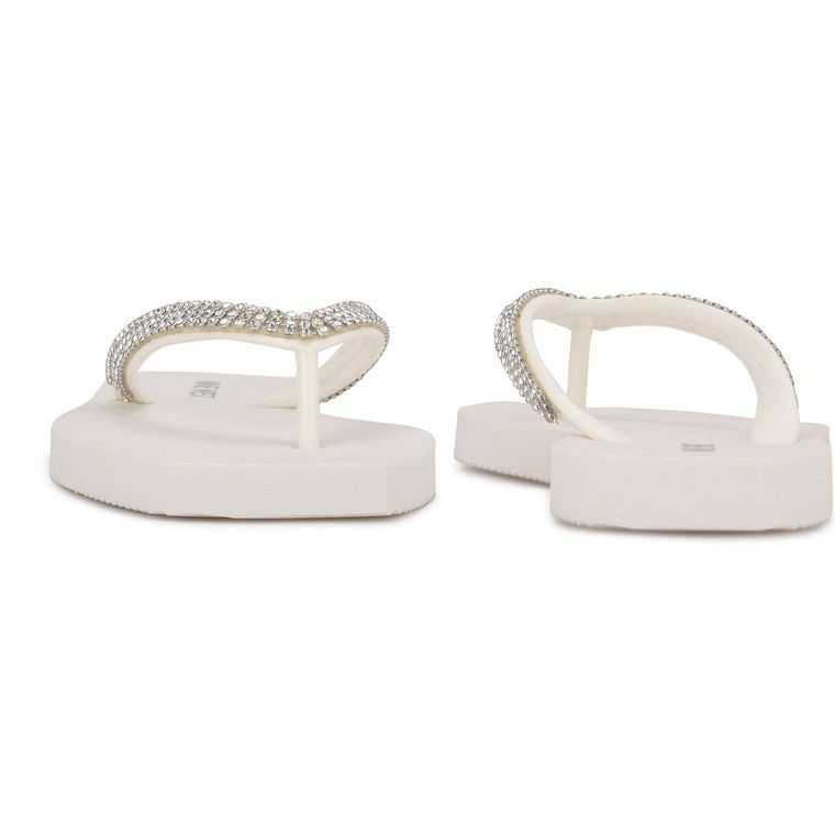 Nine West Flips Tanga Blancas | 2941-OQXFH