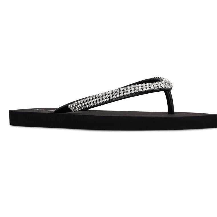 Nine West Flips Tanga Negras | 4203-DPAVN