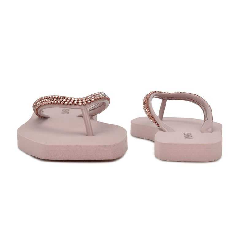 Nine West Flips Tanga Sandals Rosas Claro | 5318-MXQTU